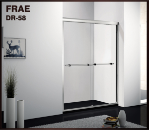 with Full Wide Aluminum Frame Tempered Glass Shower Door