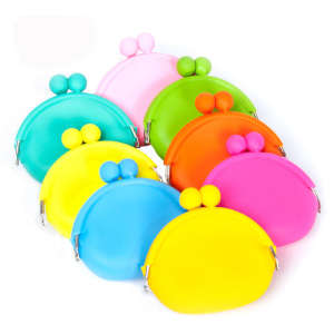 Fashion Ladies Clamshell Clutch Silicone Coin Purse